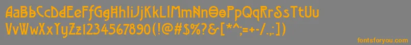 ModernistTwo Font – Orange Fonts on Gray Background