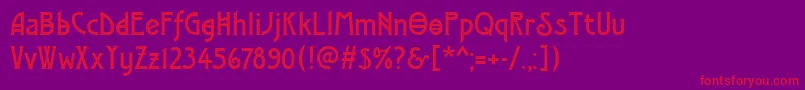 ModernistTwo Font – Red Fonts on Purple Background