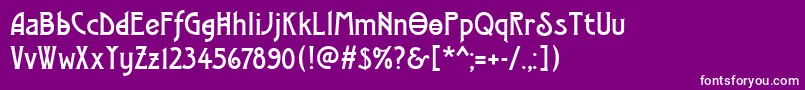 ModernistTwo Font – White Fonts on Purple Background