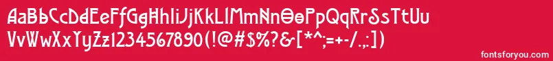 ModernistTwo Font – White Fonts on Red Background