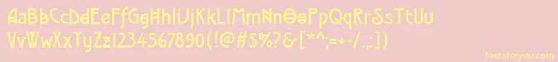 ModernistTwo Font – Yellow Fonts on Pink Background