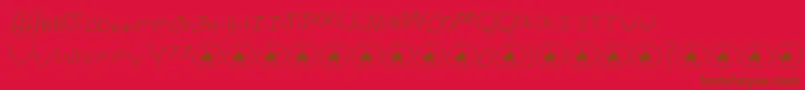 Tommys Font – Brown Fonts on Red Background