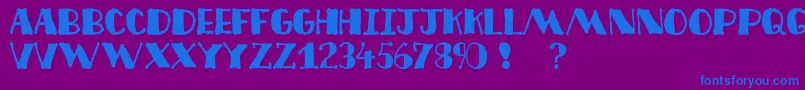 DecoFreehand Font – Blue Fonts on Purple Background