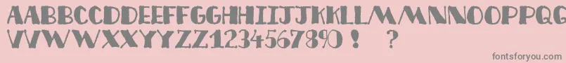 DecoFreehand-Schriftart – Graue Schriften auf rosa Hintergrund