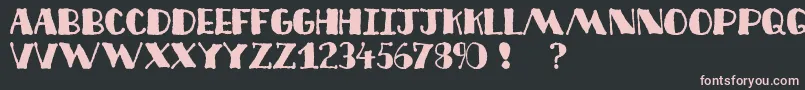 DecoFreehand Font – Pink Fonts on Black Background