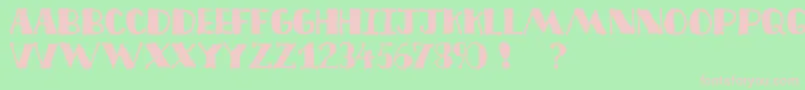 DecoFreehand Font – Pink Fonts on Green Background