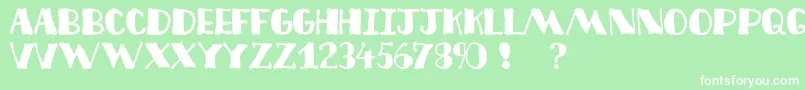 DecoFreehand Font – White Fonts on Green Background