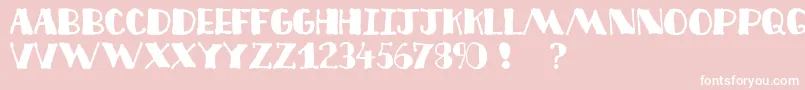 DecoFreehand-Schriftart – Weiße Schriften auf rosa Hintergrund