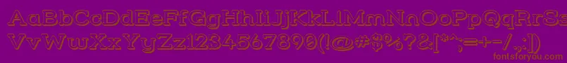 Strslw3 Font – Brown Fonts on Purple Background