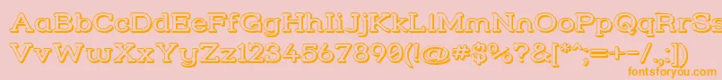 Strslw3 Font – Orange Fonts on Pink Background