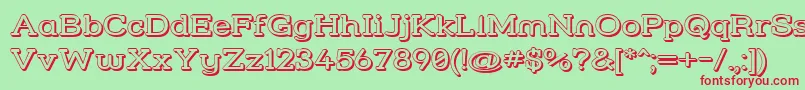 Strslw3 Font – Red Fonts on Green Background