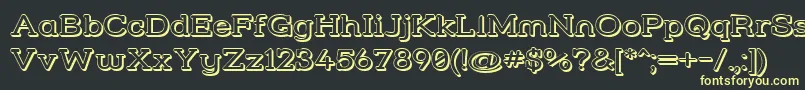 Strslw3 Font – Yellow Fonts on Black Background