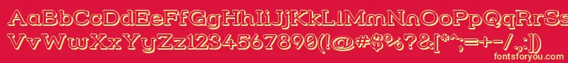 Strslw3 Font – Yellow Fonts on Red Background