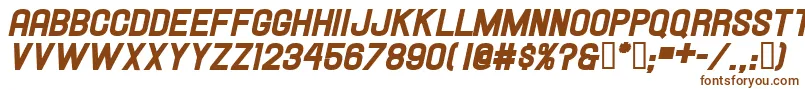 HallandaleHeavyItalicJl-fontti – ruskeat fontit valkoisella taustalla