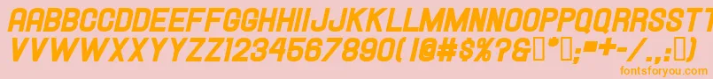 HallandaleHeavyItalicJl Font – Orange Fonts on Pink Background