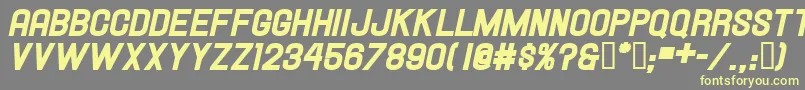 HallandaleHeavyItalicJl Font – Yellow Fonts on Gray Background