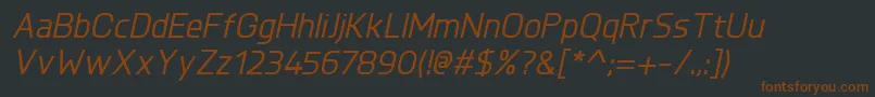 fuente KnulMediumitalic – Fuentes Marrones Sobre Fondo Negro