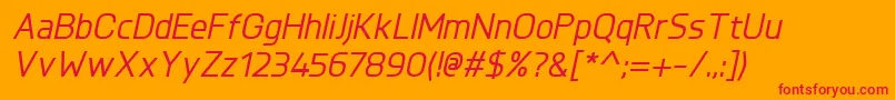 KnulMediumitalic Font – Red Fonts on Orange Background