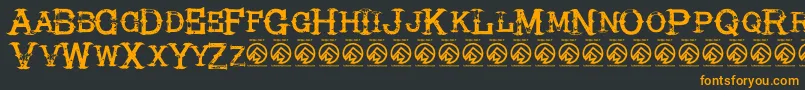 HireacowboyRegular Font – Orange Fonts on Black Background