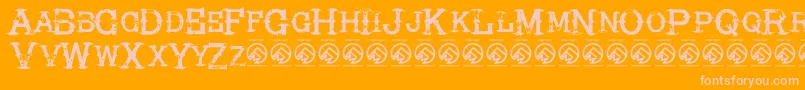 HireacowboyRegular Font – Pink Fonts on Orange Background