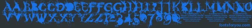 BondageDemoVersion Font – Blue Fonts on Black Background