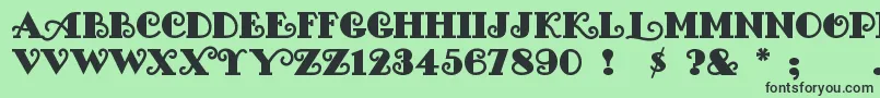 Fancypan Font – Black Fonts on Green Background