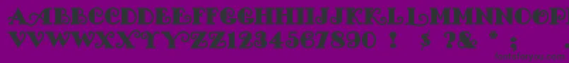 fuente Fancypan – Fuentes Negras Sobre Fondo Morado
