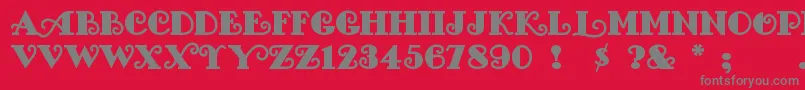 フォントFancypan – 赤い背景に灰色の文字