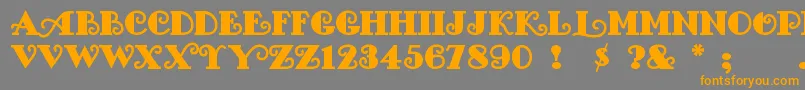 Fancypan Font – Orange Fonts on Gray Background