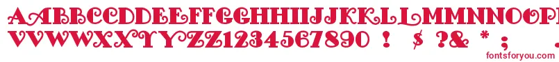 Fancypan Font – Red Fonts on White Background