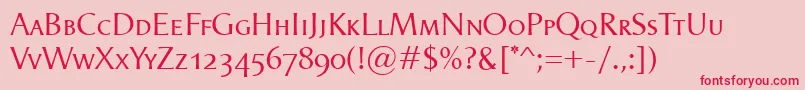 OdenseSmallcaps Font – Red Fonts on Pink Background