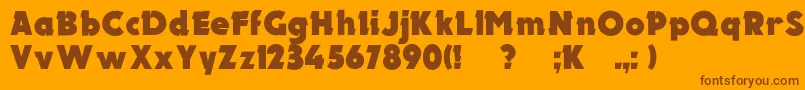 Electronc Font – Brown Fonts on Orange Background