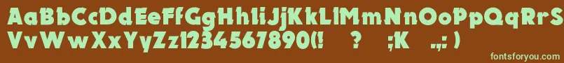 Electronc Font – Green Fonts on Brown Background