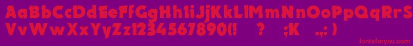 Electronc Font – Red Fonts on Purple Background