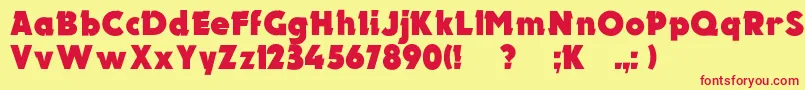 Electronc Font – Red Fonts on Yellow Background