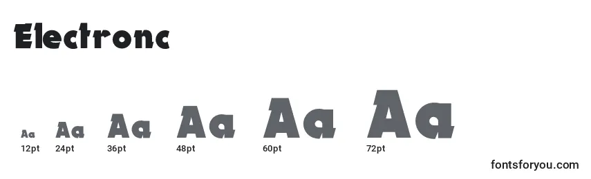 Electronc Font Sizes