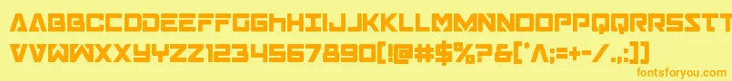 Transamericacond Font – Orange Fonts on Yellow Background