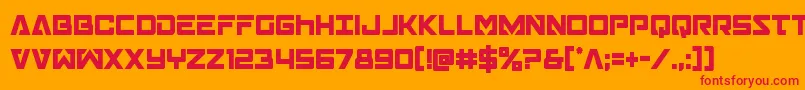 Transamericacond Font – Red Fonts on Orange Background