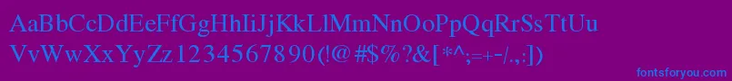 Шрифт Nazli – синие шрифты на фиолетовом фоне