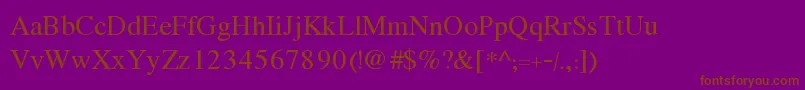 Nazli Font – Brown Fonts on Purple Background