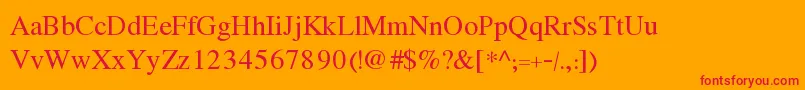 Nazli-fontti – punaiset fontit oranssilla taustalla