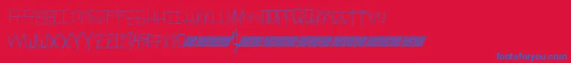 Manylines-fontti – siniset fontit punaisella taustalla