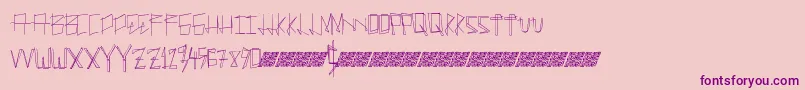 Manylines Font – Purple Fonts on Pink Background