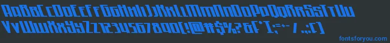 Quantummaliceleft Font – Blue Fonts on Black Background