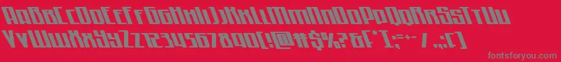 Quantummaliceleft-Schriftart – Graue Schriften auf rotem Hintergrund