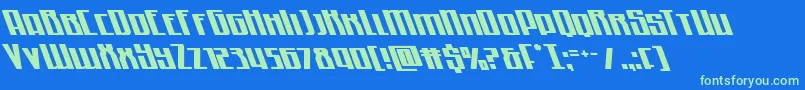 Quantummaliceleft Font – Green Fonts on Blue Background