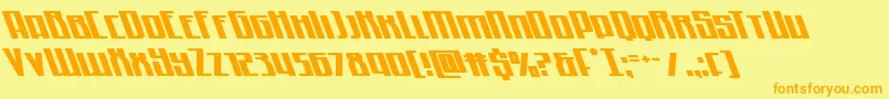 Quantummaliceleft Font – Orange Fonts on Yellow Background