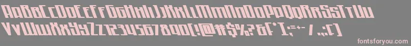 Quantummaliceleft Font – Pink Fonts on Gray Background