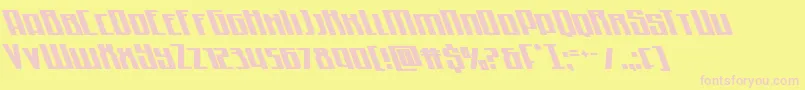 Quantummaliceleft-fontti – vaaleanpunaiset fontit keltaisella taustalla