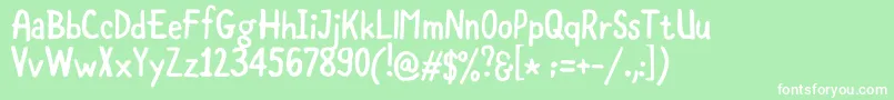CoolstoryRegular Font – White Fonts on Green Background